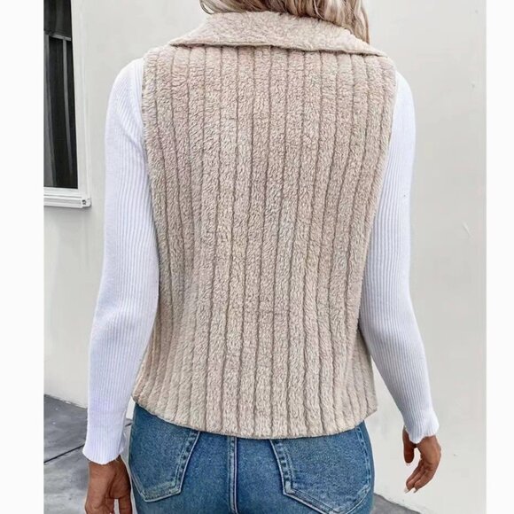 Fluffy Sleeveless Vest - Picture 2 of 3